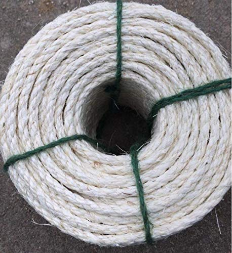 YITON Kratzbäume Katze 30M Sisal Seil Langlebig DIY Herstellung Schreibtisch Stuhl Beine Katze Kratzbaum Spielzeug Kratzbaum Bindematerial 1St Weiß