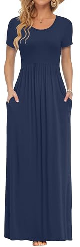 AUSELILY Maxi Dress for Women - Summer Casual Long Dresses for Ladies with Pockets