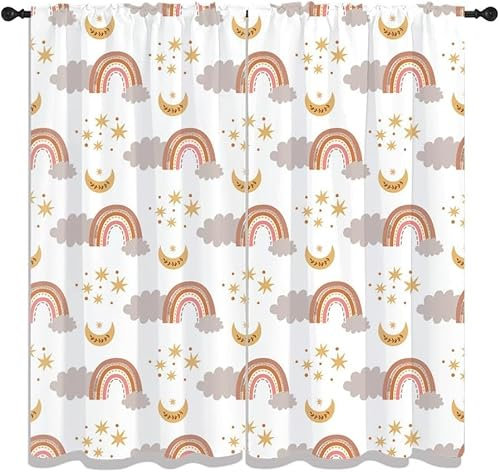 3D Bedruckte Kinderzimmergardinen, Verdunkelungsgardinen Für Das Schlafzimmer Und Wohnzimmer, Geräuschdämmend, Isolierend, Softes Mikrofaser-Set Mit 2 Stück, Heimdekoration 150X166 Cm -A-333601-535253