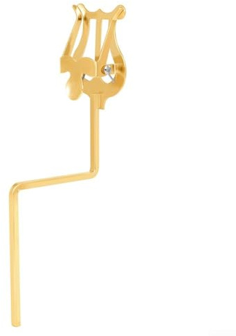 Porte-partitions pour saxophone alto, support léger à clipser pour sécuriser les partitions (doré)