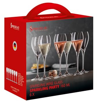 Spiegelau Sparkling Party Geschenkbox, Champagnerflas, 6 Stück