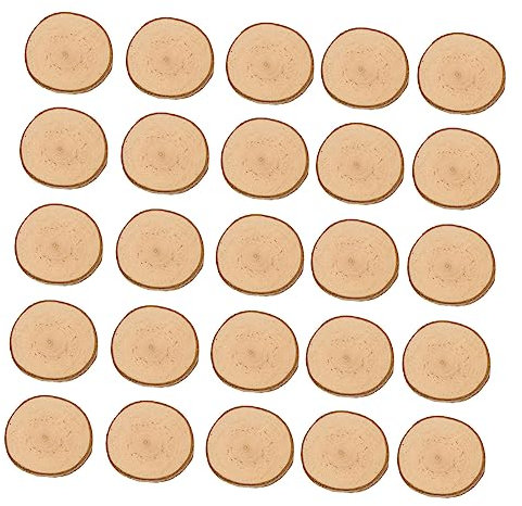 PartyKindom Holzscheiben Holzchip Diy Hochzeitsdekoration Natur Kiefernholz Holzkreise Bastelzubehör Handwerk Material