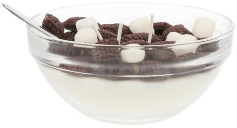 Gogogmee Handmade Cereal Bowl Scented Candle Soy Wax Aromatherapy Delicate Fragrance Candle Food Shaped Decor for Home Desktop and Photo Prop