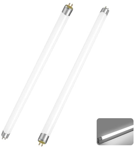18W T8 Fluorescent Tube 600mm, G13 Base T8 Fluorescent Light Tubes, 6000K Cool White, 1400LM, Plug & Play Strip Light Bulb, No Flicker, 220V Energy Saving Light for Kitchen, Bathroom, Garage, 2 Packs