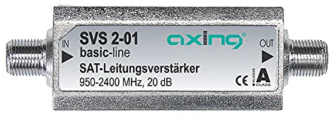 Axing SVS 2-01 Satelliten-Leitungsverstärker Inline Sat (20 dB, 950 - 2400 MHz)