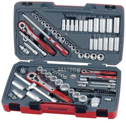 Teng TM111 1/4/ 3/8/ 1/2-inch Tool Set AF/Metric Drive (111 Pieces)