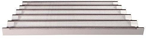 Pentole Agnelli COAL49B60 Mikroperforerad bakplåt för baguetter, 60 cm, silver