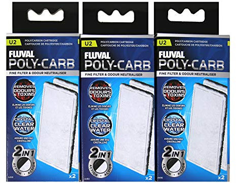 Fluval A490 U2 Poly-Kohlefilterkartusche für Aquarien (3 Packs)