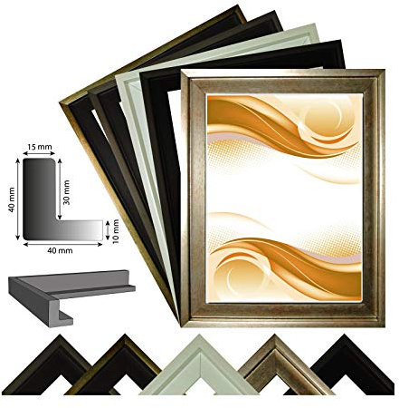 Schattenfugenrahmen Singapur für Leinwand,- Keilrahmenbilder, Weiß matt, 30x90 cm