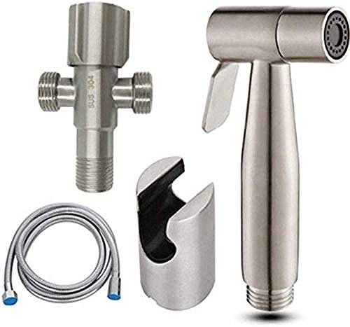 SLRMKK Hand-Bidet-Sprühgerät, Hand-Bidet-Bidet-Wasserhähne Toilettenschlauch Bidet-Sprühgerät WC-Sprühset Bestes persönliches Sanitär-Duschset - Bidet-Bidet-Waschmaschine 304 Edelstahl-WC-Spritzp