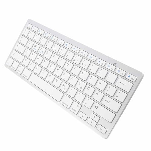 Goshyda Teclado Bluetooth, Diseño Alemán, 78 Teclas, Diseño Ultradelgado, bajo Nivel de Ruido, Teclado Inalámbrico Portátil para Computadora Portátil, Tableta, Teléfono Inteligente, Etc.