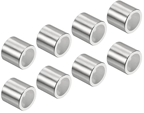PATIKIL Inline Axle Bearing Spacers, 16 Pack Skates Speed Spacer Hardware Aluminum for 8mm Axle Roller, Silver
