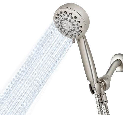 Waterpik High Pressure Hand Held Shower Head With Hose, PowerPulse Massage 7-Mode, Brushed Nickel XPB-769ME