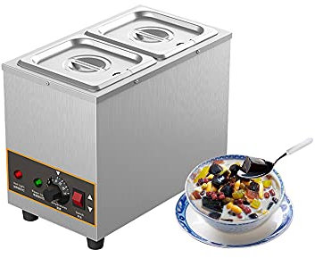 Commercial Food Warmer, Tapioca Pearl Warmer Machine, 1000W Electric Food Soup Heat Preserving Machine, Automatic Chocolate Melt Pot Heating Multifunction Heater for Restaurants, 30