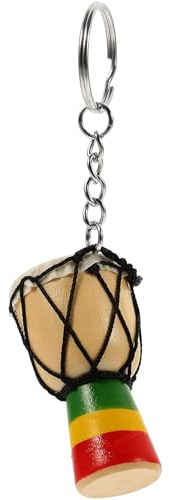 ifundom Afrikanischer Trommel Schlüsselanhänger Aus Holz Musikinstrument Anhänger Für Taschen Und Schlüssel Dekorativer Djembe Schlüsselanhänger 4.33 Zoll