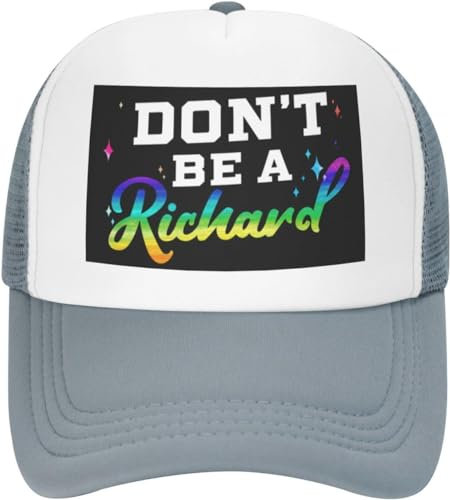 Seien Sie kein Richard Dick, lustige Design-Idee, Trucker-Mütze, Mesh-Strapback, Papa, Golf, Herren, Sonne, Baseballkappe