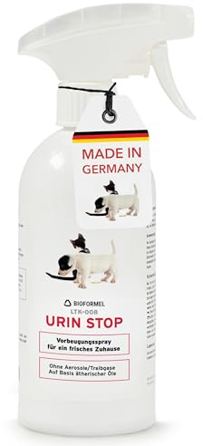 BIODELTA URIN-STOP 500ml - Katzen Hunde Abwehrspray gegen Urinieren - Anti-Markierungs Spray für Katzen Hunde mit Sofortwirkung - alle Oberflächen - Schutz vor Markierung - Pet Urine Stop Spray | Verhindert Markieren und Urinieren von Katze und Hund - für Möbel, Teppich, Polster und den Außenbereich