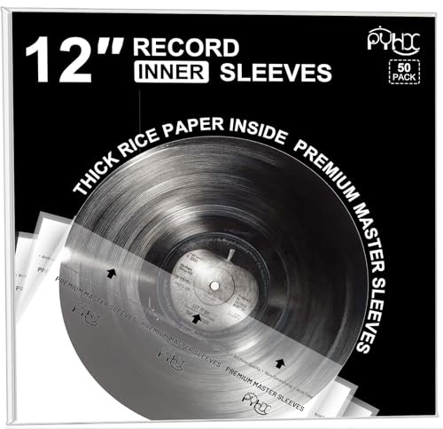 50 Copertine Interne in Vinile per LP 12 - 3 Strati Antistatici (Carta di Riso Archivio) - Protezione Conservazione Dischi - Confezione da 50