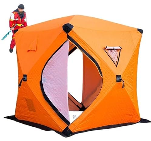 Campingzelt Outdoor Camping Winter Warm Isolierung EIS Angeln Zelt biwakzelt(Red,150 * 150cm)