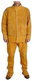 Elektrischer Schweißanzug Arbeit Kleidung Spezielle Schutzkleidung Anti -Miss -Leder -Sicherheitsschweißanzüge Schweißer Uniform Uniform, Schweißzubehör(A,L)