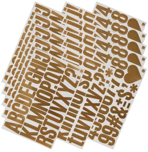 COOPHYA Alphabet-zahlen-aufkleber 4 Sets Mit Vinyl-buchstabenaufklebern Selbstklebende Aufkleber Für Wasserflaschen Bastelprojekte Für Jungen Und Mädchen