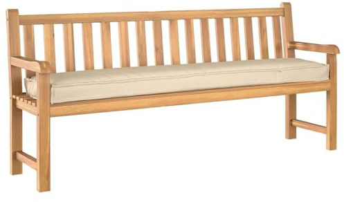 vidaXL Cojín para Palet Beige 180 x 40 x 8 cm Tela Oxford, Cojín Rectangular Moderno para Jardín y Terraza, Material Resistente al Agua, Asientos al Aire Libre, Almohada Decorativa, Pad