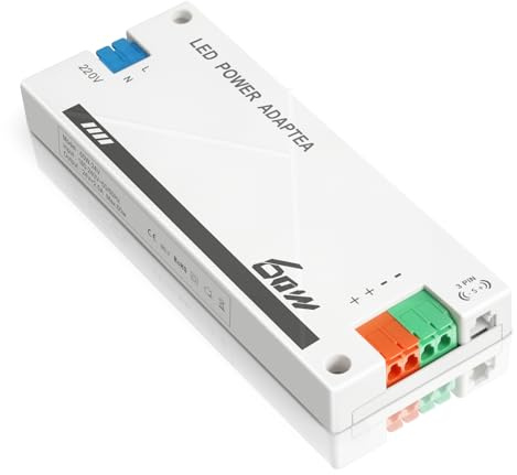 Transformateur 220V 24V LED 60W, alimentation 24v 60w 2.5A | Transfo AC à DC, convertisseur 220v 24v pour G4, GU5.3, MR11, MR16, Bande LED, Non Dimmable