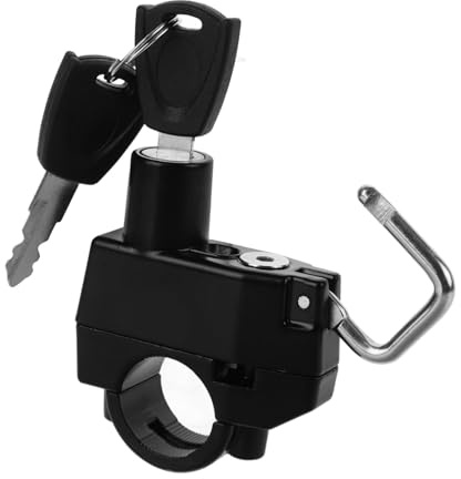 Lucchetto Casco Moto Nero in Lega di Alluminio Gancio