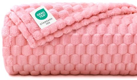 luciphia Hundedecke Katzendecke Waschbar, Kuscheldecke Flanell für Kleine Mittlere Größe Hunde Katzen, Haustier Decke für Unterwegs Kuschel Flauschig und Weich, Rosa 52 x 76 cm