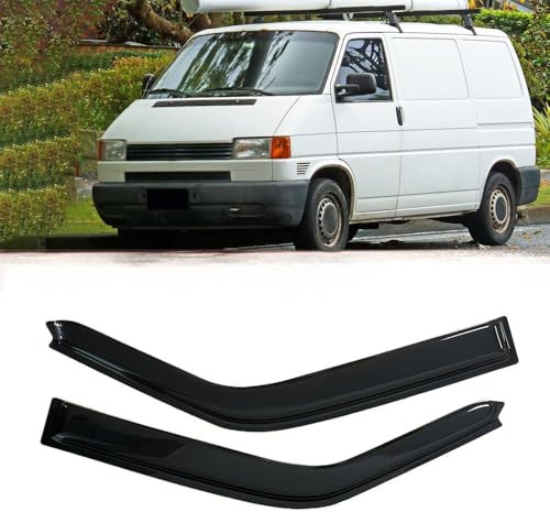 WangjunF Windabweiser-Set passend für VW T4 (1991–2003), Caravelle, Eurovan, belüftete Seitenfenster-Windabweiser, Regenschutz-Zubehör