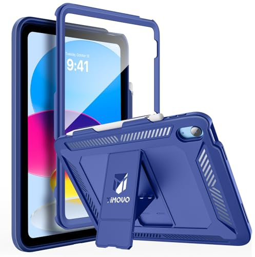 TiMOVO Case for iPad (A16) 11th Generation 11 Inch 2025, iPad 10th Generation Case 2022 with Screen Protector, Heavy Duty Shockproof Rugged Protective Cover, Indigo