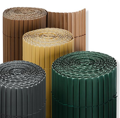 casa pura PVC Garden Screen - Protective Screen Fence | Balcony Privacy Screen | Grey - 100 x 300 cm