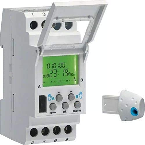 Hager EE181 Programmateur astronomique 2 Voies 2 commutateurs 7 Jours