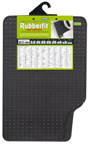 CORA 000134003 Coppia Tappeti Anteriori Rubberfit Fit-3, Nero