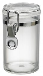 10oz Plastic Airtight Clip Top Vintage Spice Chutney Storage Container Jar Pot by Chabrias Ltd