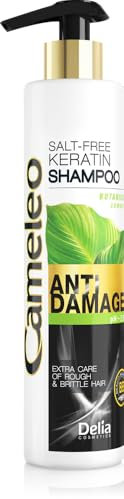 Cameleo - Shampoo alla Cheratina - per Capelli Danneggiati, Secchi e Fragili - Eccellente Trattamento di Riparazione e Cura con Cheratina e olio di Argan - Protezione dal Calore - 250ml