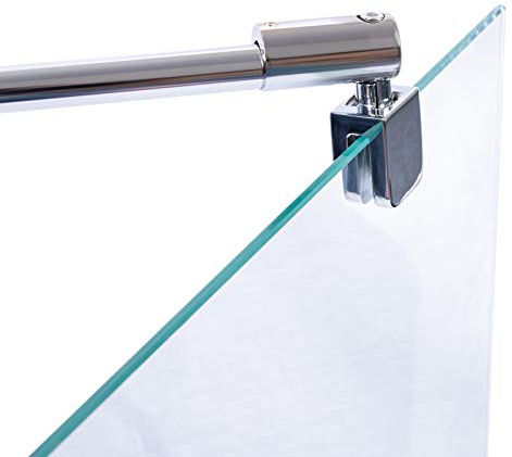 Schulte Stabilisator für Duschwand, 122 cm, Chromoptik, für 5-8 mm Glas | Kürzbar und winkelbar, Haltestange für Glas/Wand Stabilisation, Wandhalterung