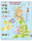 Larsen K18 Great Britain & Ireland Political Map Jigsaw Puzzle - English Edition - 48 Pieces | Educational Map Puzzle for Ages 6+ | Boxless Tray & Frame