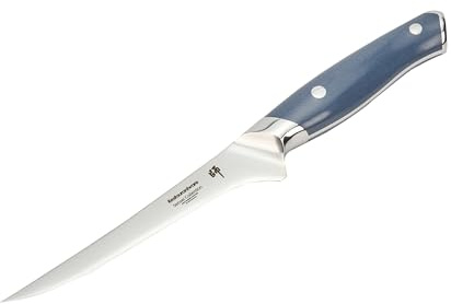 Restaurantware-Sensei 6 Inch Japanese Boning Knife,1 Sharp Meat Trimming Knife-High-Carbon,67 Layer,Blue Damascus Steel Sharp Fillet Knife,Ergonomic Handle,For De-boning,Filleting,Skinning,Trimming