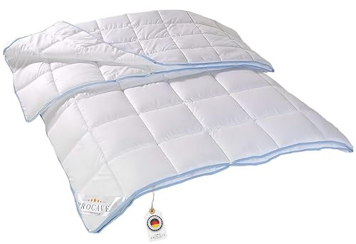 PROCAVE TopCool 4 Jahreszeiten Qualitäts-Bettdecke mit Druckknöpfen für Winter und Sommer | Soft-Komfort-Bettdecke | kochfeste Steppdecke 135x220cm