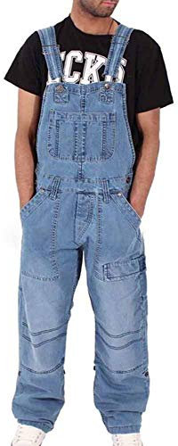 oneforus Salopette da Uomo Denim Salopette da Uomo Salopette da Jeans