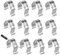 Clip Thermomètre en Acier Inoxydable, 12Pcs Clips de Température de Barbecue pour Thermomètre Sonde de Barbecue, Support de Clip de Sonde Est Bon Accessoires de Sonde et Support de Sonde pour Barbecue