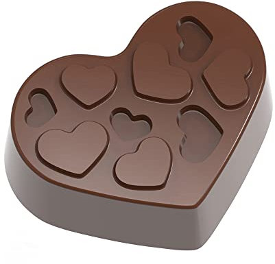 CF0605 - Chocolate World Chocolat Form - Praline Hearts Polycarbonate Mould