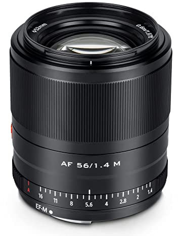 VILTROX 56mm F1.4 f/1.4 STM Auto Focus Lens Large Aperture AF APC-S Portrait Prime Lens Compatible with Canon EOS EF-M Mount Mirrorless Cameras M10 M100 M200 M3 M5 M50 M50II M6 M6II