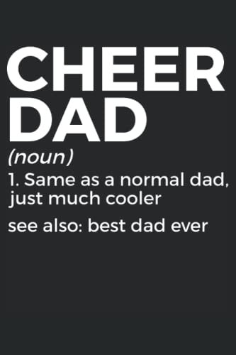 Cheer Dad Notebook: Gift Idea for cheerleader | Cheerleading Journal | College Ruled Lined Pages Book for Boys Girls Women Men (6x9 inches) | 110 pages