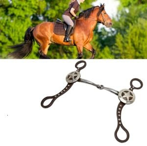 HEEPDD Pferdegebiss, Schönes Antikes Pferdegebiss aus Edelstahl für Pferderennen