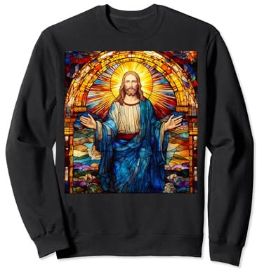 vitrail chrétien Jésus Christ Sweatshirt