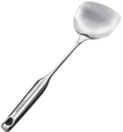 Espátula de Acero Inoxidable, Utensilio de Cocina Grueso con Largo para Freír, Pala para Cocinar, Material Duradero a Prueba de Herrumbre, Varias Funciones