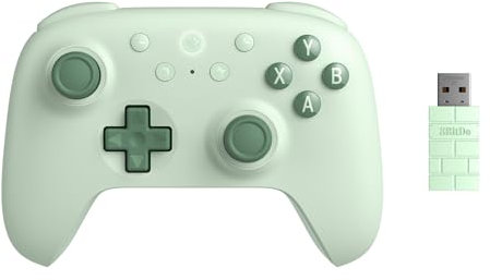 8Bitdo Ultimate 2C Wireless Controller for Windows PC and Android, with 1000Hz Polling Rate, Hall Effect Joysticks and Hall Triggers, and Remappable L4/R4 Bumpers (Green)