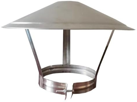 Yiustldd Stainles Steel Round Chimney Cap, Chimney Cap Flue Pipe Cover Cap, Silver Stove Pipe Topper Rain Snow Hat for All Weather Conditions,75mm